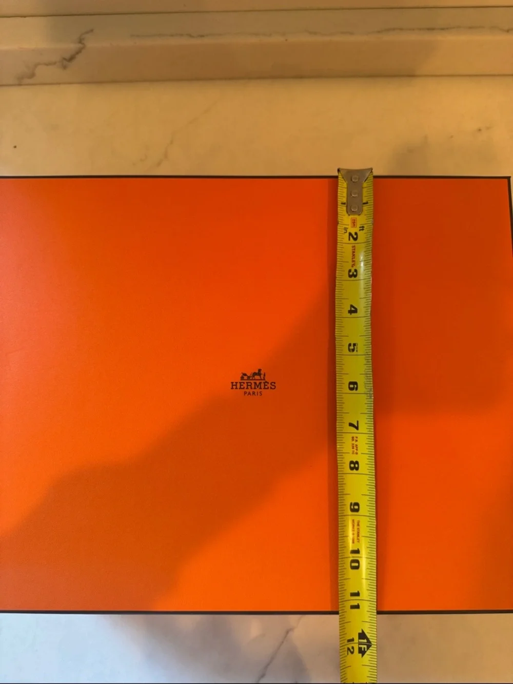 Hermès Orange Gift Box with Black Ribbon 11.5x14x4.5